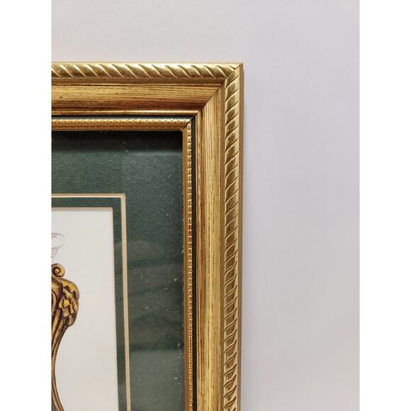 VTG Framed Washstand Pitcher & Basin Art Prints Matted Country Bathroom Decor - Picture 3 of 6